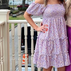 Purple smock dress